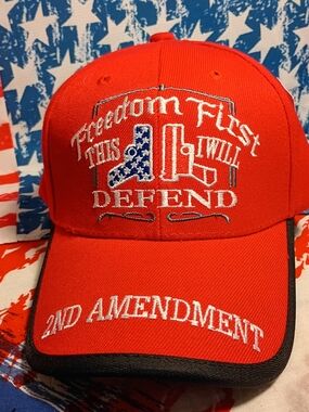 Freedom First Red 2nd Amendment Baseball Cap